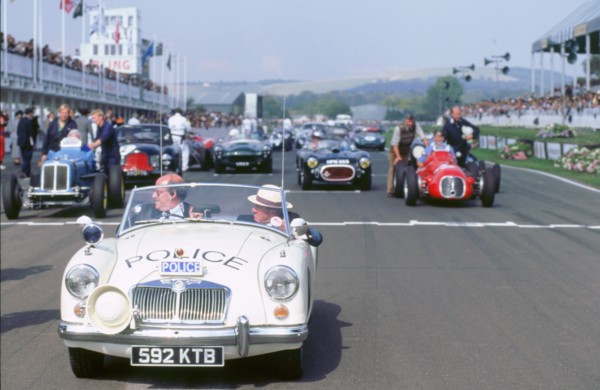 1998 Goodwood revival.MGA police car,on  starting grid. Artist: Unknown.