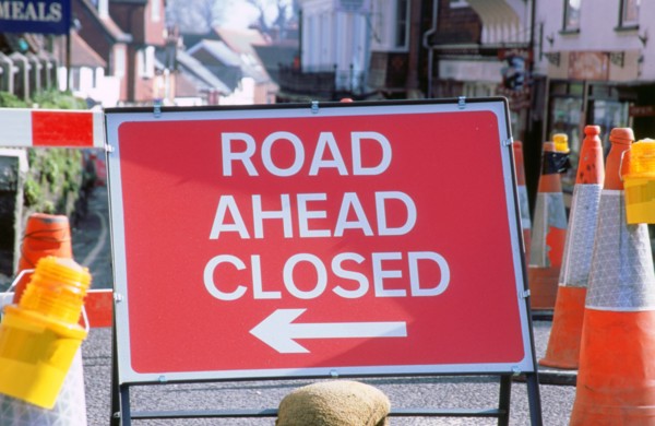 Roadworks 2001,Lyndhurst in Hampshire. Artist: Unknown.