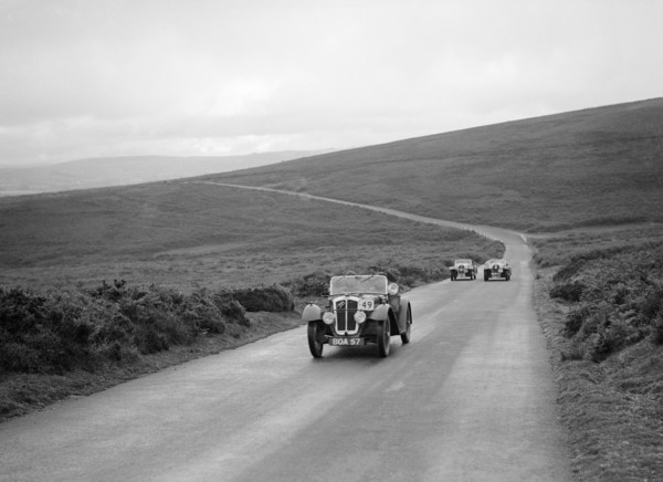 WH Scriven's Austin 7 Grasshopper, winner of a silver award at the MCC Torquay Rally, July 1937. Artist: Bill Brunell.