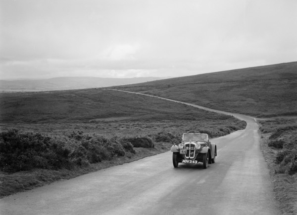 Austin 7 of JG Orford, winner of a premier award at the MCC Torquay Rally, July 1937. Artist: Bill Brunell.