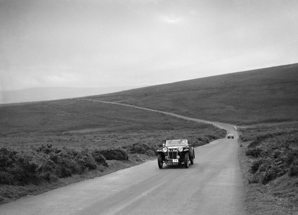 MG TA of JW Appleby, winner of a premier award at the MCC Torquay Rally, July 1937. Artist: Bill Brunell.