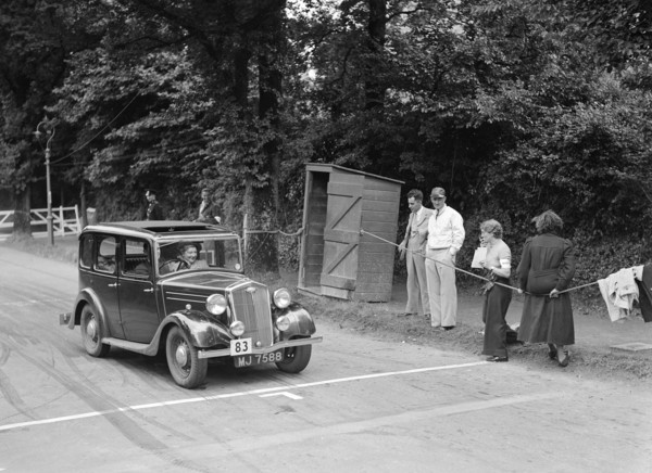 GK Collier's Wolseley Wasp, winner of a silver award at the MCC Torquay Rally, July 1937. Artist: Bill Brunell.