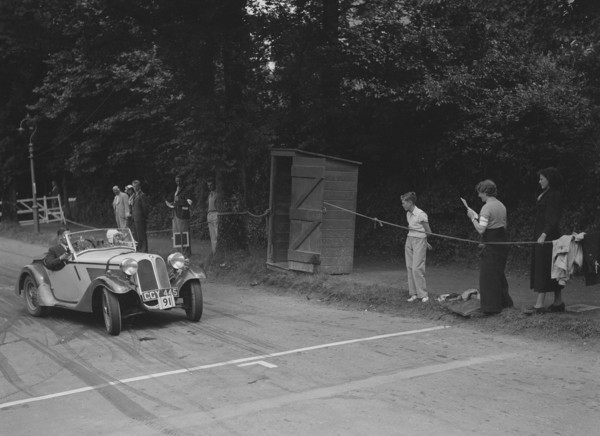 Frazer-Nash BMW 319/55 of LG Johnson, winner of a premier award at the MCC Torquay Rally, July 1937. Artist: Bill Brunell.