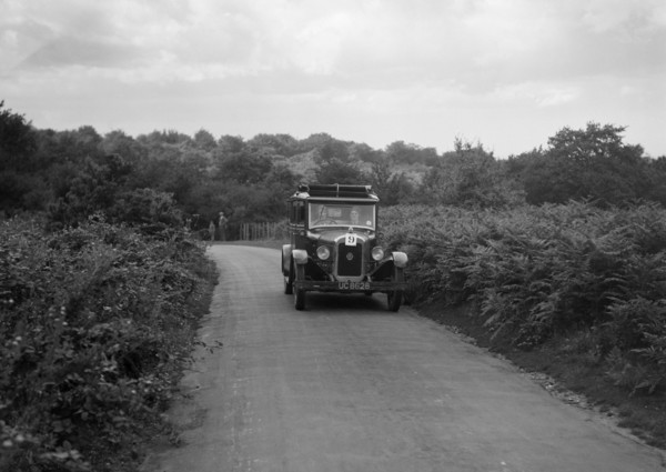 Austin 20 taking part in a First Aid Nursing Yeomanry trial or rally, 1931. Artist: Bill Brunell.