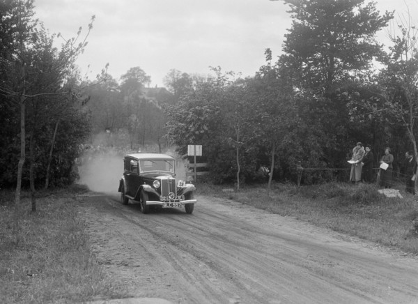 Lancia Augusta saloon, Bugatti Owners Club Hill Climb, Chalfont St Peter, Buckinghamshire, 1935. Artist: Bill Brunell.