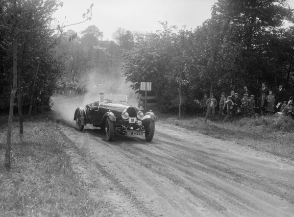 Bugatti Type 40, Bugatti Owners Club Hill Climb, Chalfont St Peter, Buckinghamshire, 1935. Artist: Bill Brunell.
