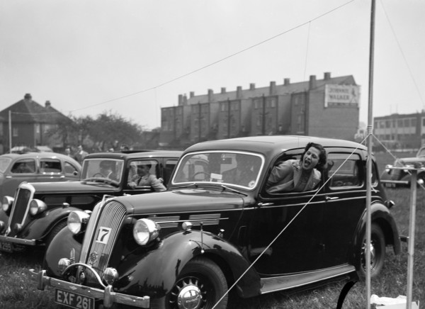 1938 Standard Flying Fourteen at the Standard Car Owners Club Gymkhana, 8 May 1938. Artist: Bill Brunell.