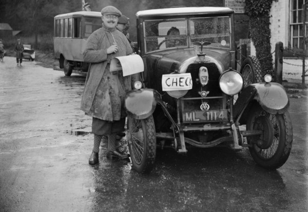 Austro-Daimler used as an official's car at the Inter-Varsity Trial, 1930. Artist: Bill Brunell.