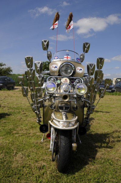 Lambretta scooter showing mod mirrors. Artist: Unknown.
