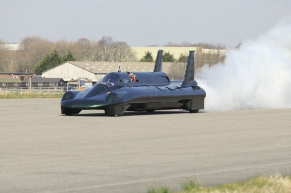 British Steam Car Challenge testing at Thorney Island Artist: Unknown.