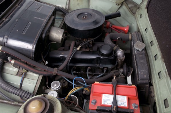 1966 Ford Anglia Super 105E engine Artist: Unknown.