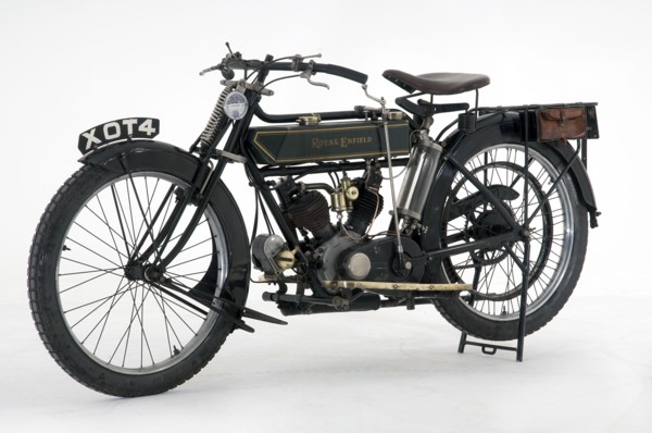 1914 Royal Enfield 3hp motorcycle Artist: Unknown.