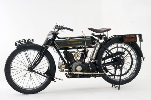 1914 Royal Enfield 3hp motorcycle Artist: Unknown.