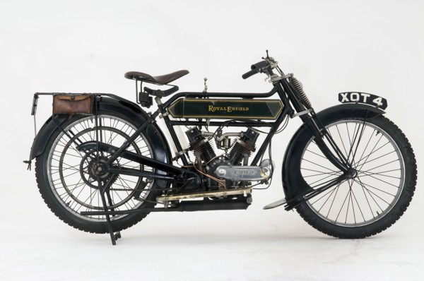 1914 Royal Enfield 3hp motorcycle Artist: Unknown.