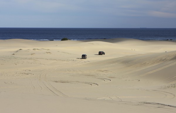 Mitsubishi Delica Space Gear V6 1996 in sand dunes New South Wales Australia Artist: Unknown.