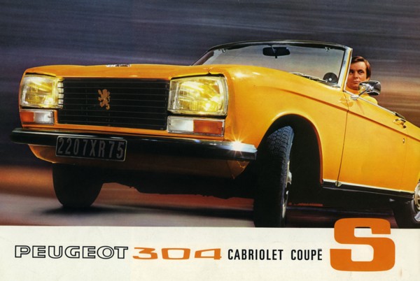 1972 Peugeot 304 Cabriolet S sales brochure Artist: Unknown.