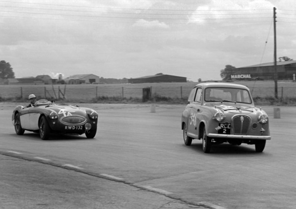 Austin A35 at 750 MC 6 hour relay race Silverstone 1957 Artist: Unknown.