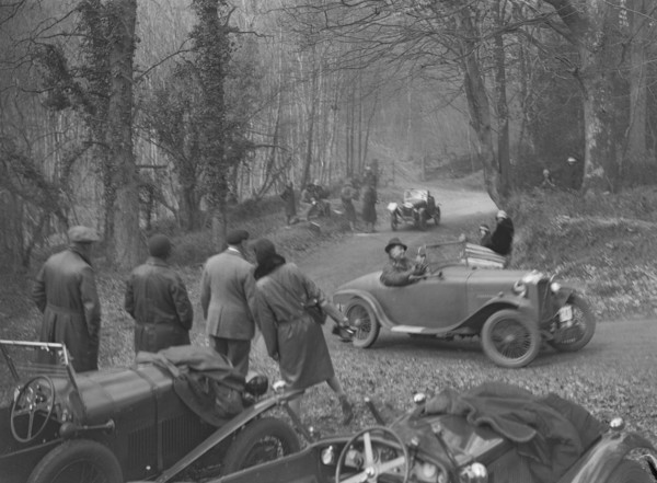 Salmson 2-seater sports competing in the Sunbeam Motor Car Club Bognor Trial, 1929. Artist: Bill Brunell.