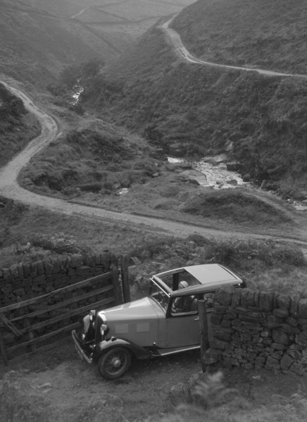 Kitty Brunell road testing a Standard Little Twelve saloon, c1932. Artist: Bill Brunell.
