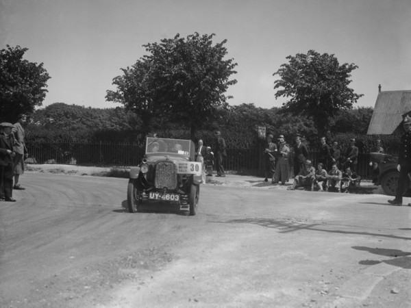Austin 7 competing in the B&HMC Brighton Motor Rally, 1930. Artist: Bill Brunell.