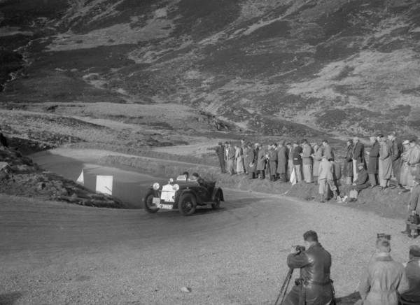 BSA McEvoy Special of Michael McEvoy at the RSAC Scottish Rally, Devil's Elbow, Glenshee, 1934. Artist: Bill Brunell.