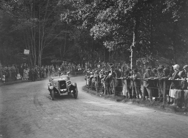 Austin Twenty open tourer of A Waite at the MAC Shelsley Walsh Hillclimb, Worcestershire, 1923. Artist: Bill Brunell.