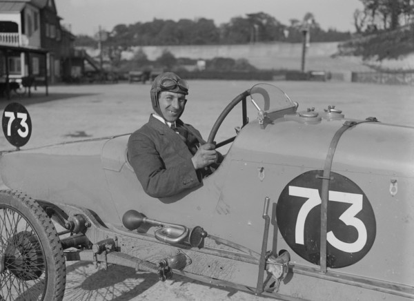 Enfield-Allday of J Chance, JCC 200 Mile Race, Brooklands, 1921. Artist: Bill Brunell.