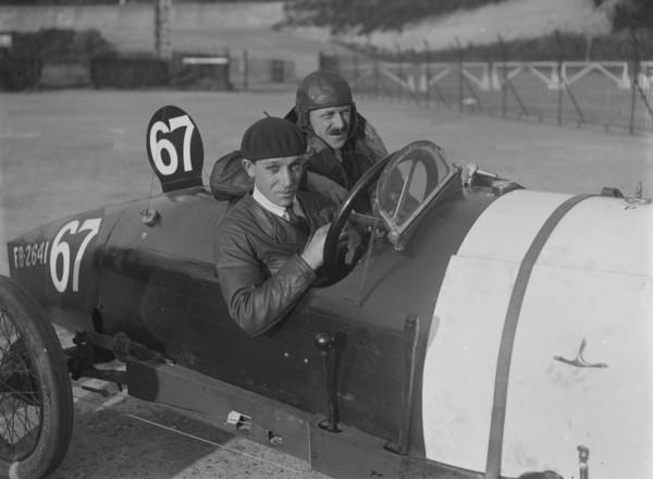 Horstman of Douglas Hawkes, JCC 200 Mile Race, Brooklands, 1921. Artist: Bill Brunell.