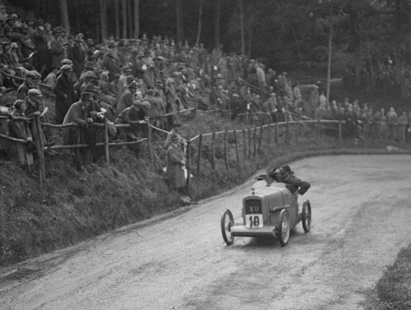 Austin 7 Gordon England Brooklands at the MAC Shelsley Walsh Hillclimb, Worcestershire, 1927. Artist: Bill Brunell.