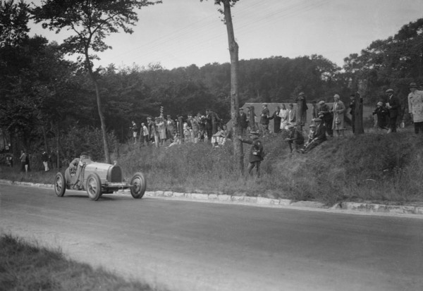 Bugatti Type 35 competing at the Boulogne Motor Week, France, 1928. Artist: Bill Brunell.