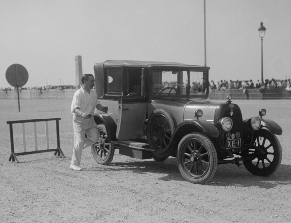 Fiat coupe at the Boulogne Motor Week, France, 1928. Artist: Bill Brunell.