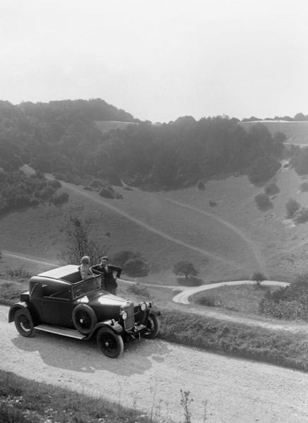 Kitty Brunell's Talbot 14/45, Box Hill, Surrey, c1930 Artist: Bill Brunell.