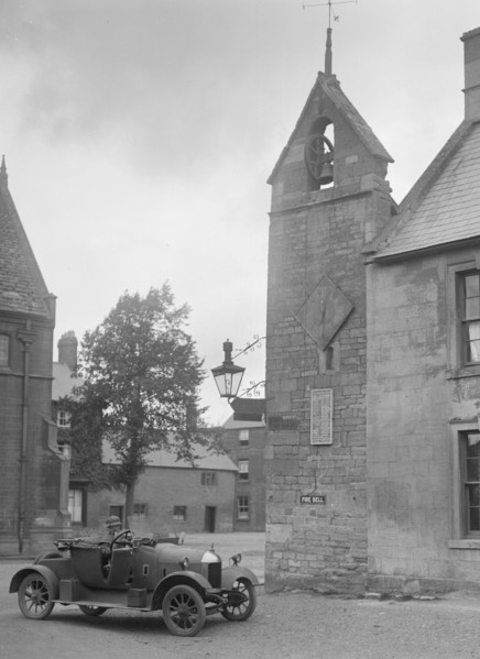 Morris Bullnose outside the fire station, Chipping Norton, Oxfordshire, 1920s. Artist: Bill Brunell.