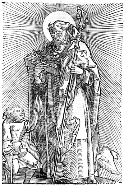 St Anthony the Great, Egyptian aesthetic. Artist: Unknown