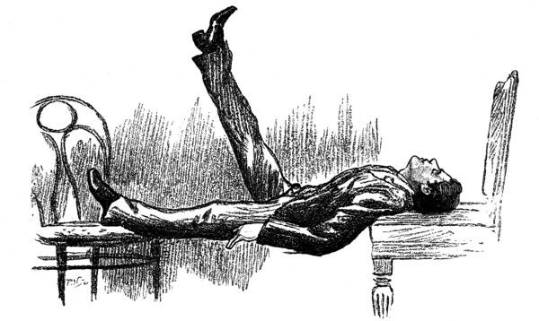 Hypnotised subject in a state of catalepsy, 1891. Artist: Unknown
