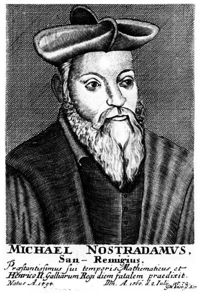Nostradamus, 16th century French physician and astrologer, 1725. Artist: Unknown