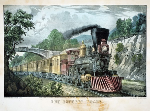 'The Express Train', USA, 1870. Artist: Currier and Ives