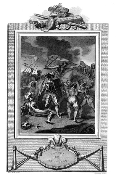 Battle of Agincourt, Hundred Years War, 25 October 1415 (1825). Artist: A Smith
