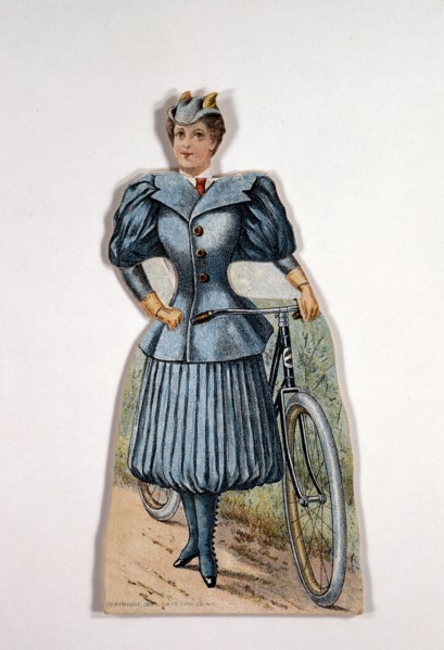 Woman in cycling dress, American, c1900. Artist: Unknown