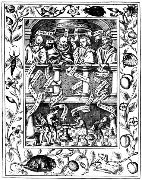 The four great alchemists, 1652. Artist: Robert Vaughan