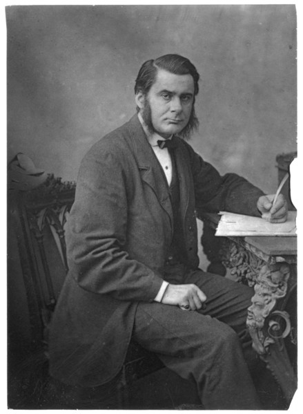 Thomas Henry Huxley, British biologist, 1866. Artist: Anon