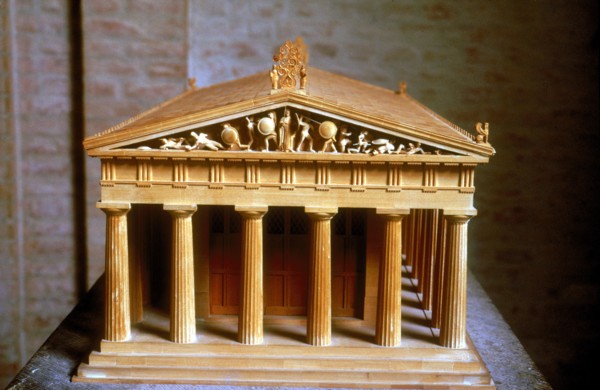 Model of the Temple of Aphaia at the Isle of Aegina, Greece, built c500-c480 BC. Artist: Unknown