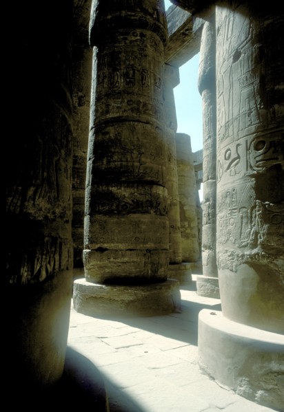 Pillars in the Great Hypostyle Hall, Temple of Amun, Karnak, Egypt, 14th-13th century BC. Artist: Unknown