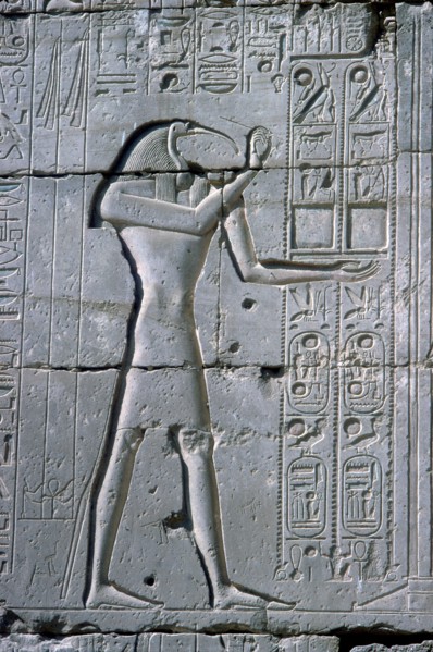 Relief showing Thoth, The Ramesseum, Temple of Rameses II, Luxor, Egypt, c1300 BC. Artist: Unknown