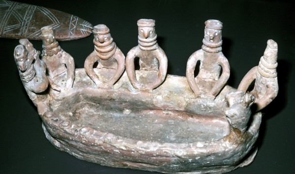 Terracotta model of people at a basin, Cyprus, Middle Bronze Age, 2000-1600 BC. Artist: Unknown