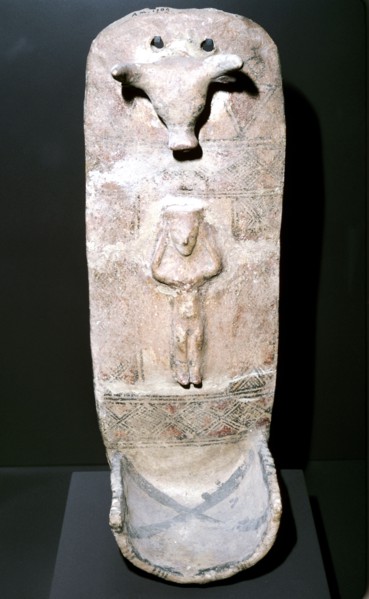 Painted terracotta from the Athienon Acropolis, Cyprus, c8th century BC. Artist: Unknown