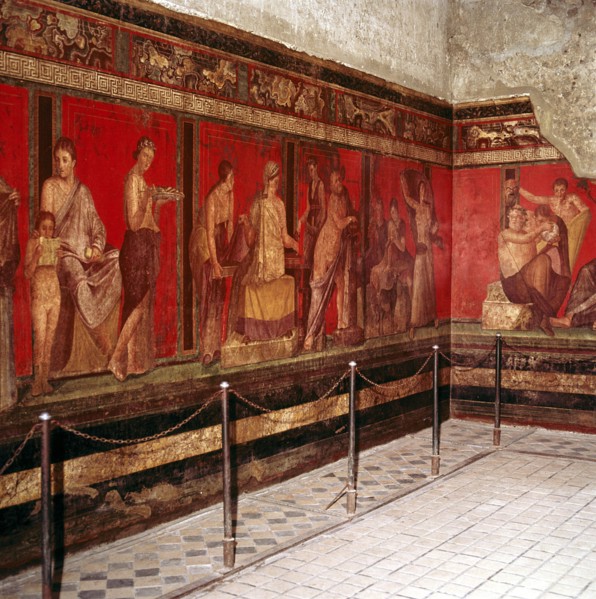 Roman wallpainting from Villa of the Mysteries, Pompeii, Italy, 1st century. Creator: Unknown.