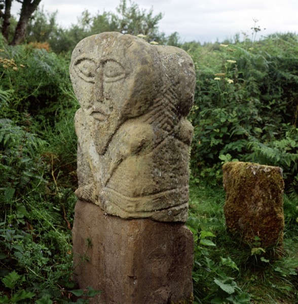 Pagan Celtic stone Janus-head figure, Boa Island, Co.Fermanagh, Ireland. Artist: Unknown