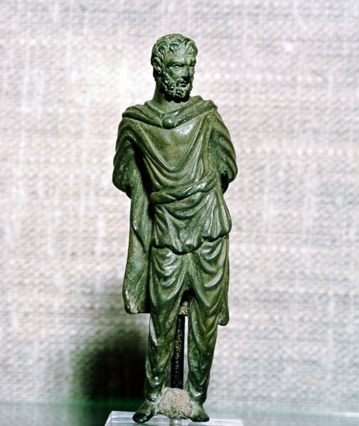 Gaullish prisoner, Roman bronze figure, Umbria, Imperial period. Artist: Unknown