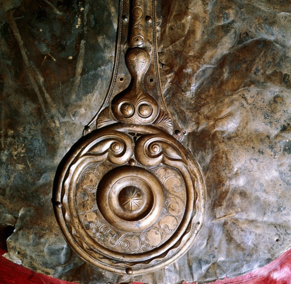 Detail of Witham Shield, Celtic bronze, British. Artist: Unknown
